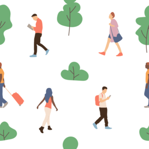 pattern people white