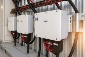 Industrial Inverters in Sunlit Room